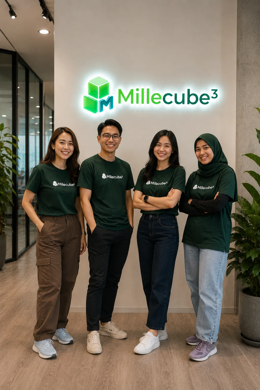 Millecube team at work
